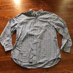Vineyard Vines Men’s Purple Checkered Whale Shirt Cotton Button Up Sz XL – VGUC
